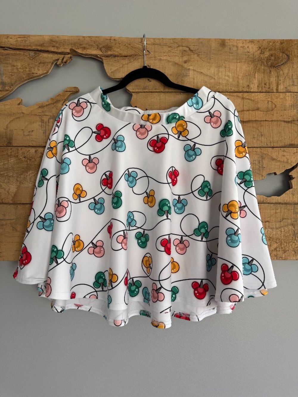 Disney Inspired Christmas Lights Skater Skirt | Like New Condition | Size L